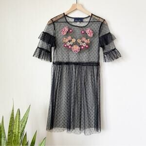 Blue Rain Sheer Cover Up Dress